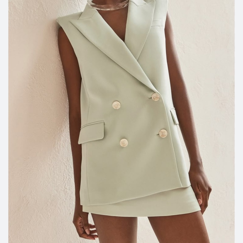 Veronica Beard Light Green Blazer